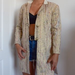 Handmade Sparkly Trench-coat Retro Coat